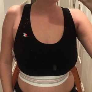 NWT champion cross strap black bralette